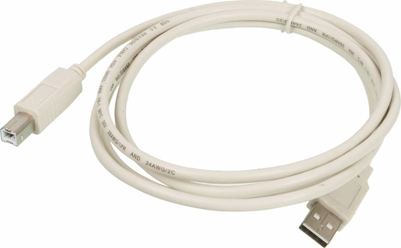 Кабель USB 2.0(Am)-USB 2.0(Bm), 1.8м, белый Ningbo USB2.0-AM-BM (841886)