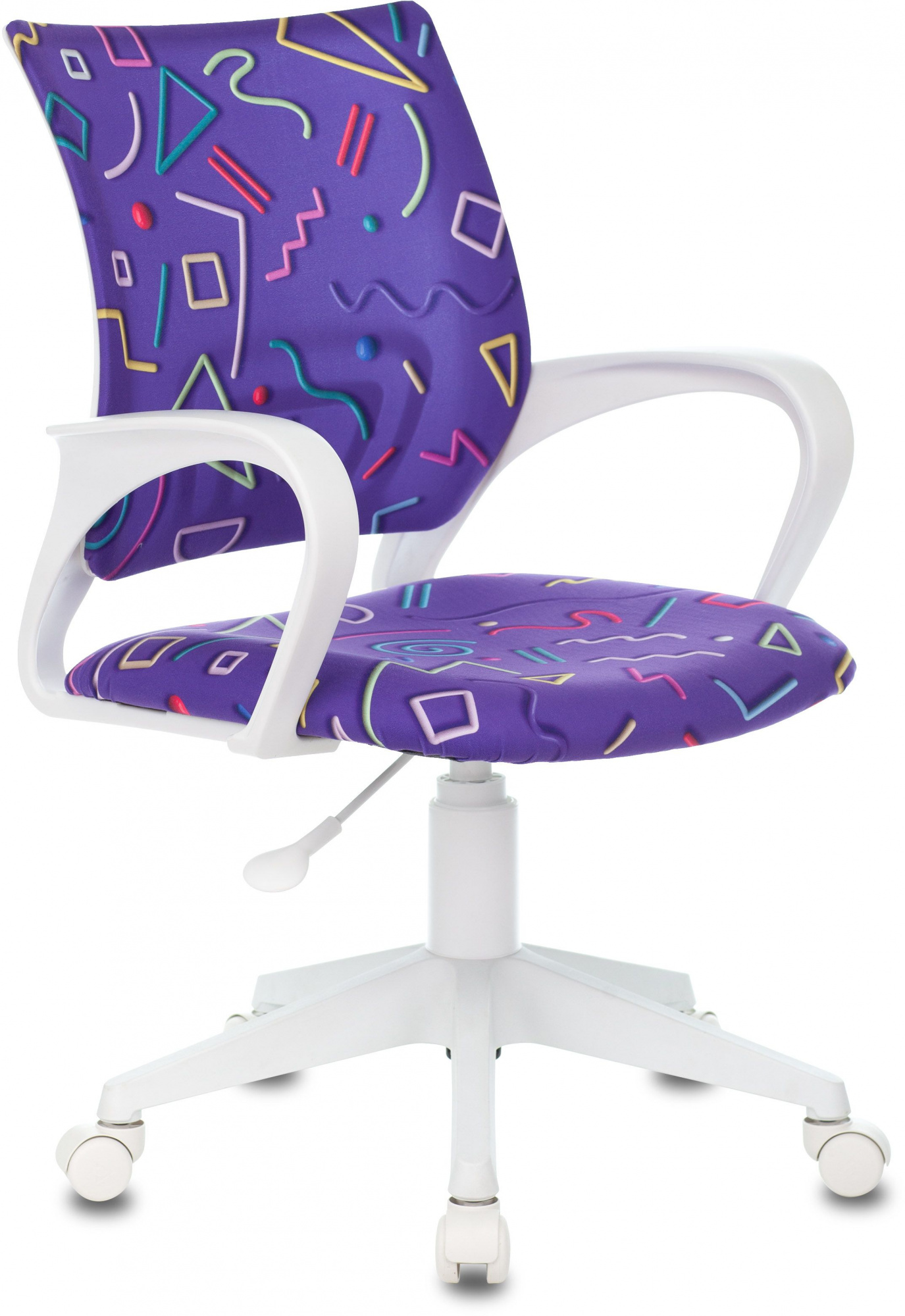 Детские кресла  E2E4 Кресло детское Бюрократ Burokids фиолетовый/геометрия (BUROKIDS 1 W-STICKVI)
