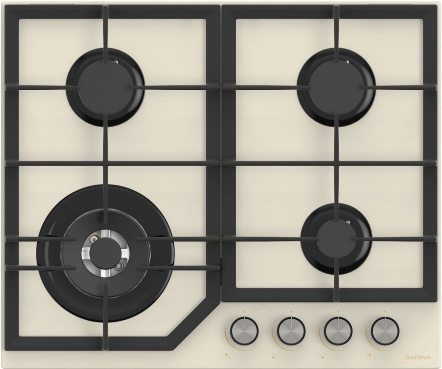 Газовая варочная панель DARINA ER4 BGC 341 08 BG, 4 конфорки, бежевый (ER4 BGC 341 08 BG)