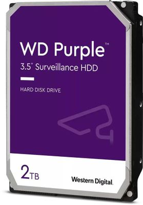 Жесткий диск (HDD) Western Digital 2Tb Purple Surveillance, 3.5, 5400rpm, 64Mb, SATA3 (WD23PURZ)