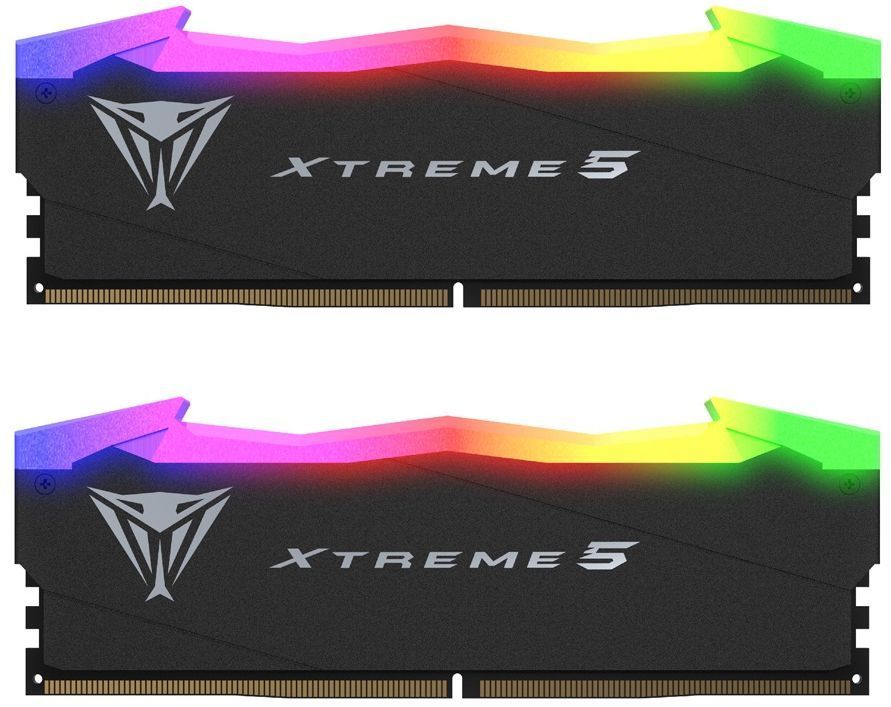 Комплект памяти DDR5 DIMM 48Gb (2x24Gb), 8000MHz, CL38, Patriot Memory, Viper XTREME RGB (PVXR548G80C38K ) Retail