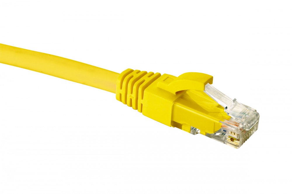 Патч-корд U/UTP кат.6 1.5м, RJ45-RJ45, желтый, LSZH, Eurolan (21D-U6-1EYL)