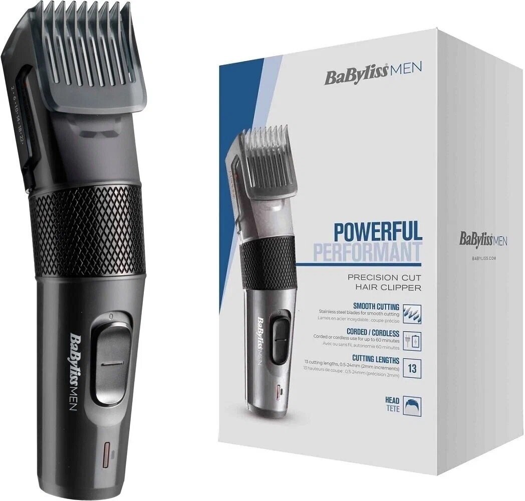 Машинка для стрижки Babyliss E786E , насадок 1, длина шнура 1.8 м, черный (E786E )