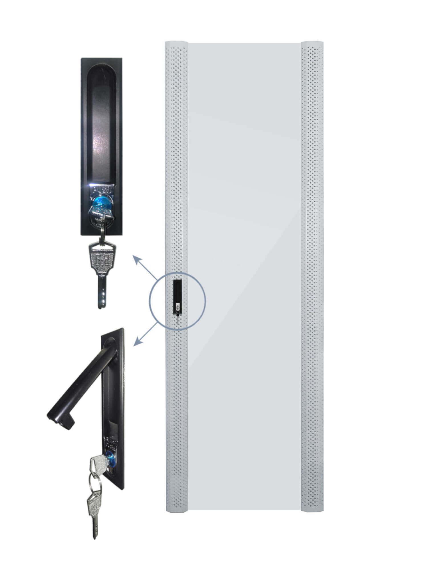 Дверь для шкафа Netko серии Expert 22U Ширина 600, стеклянная, серая (N.FRTD-V.22U.65182.GY)