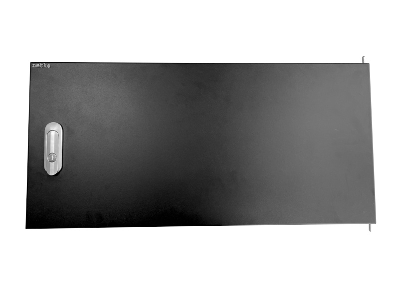   E2E4 Дверь металлическая Netko с ручкой для WMA, DUO 06U (подходит к собранным, разобранным шкафам A), черная (N.FRTD-M.06U.65333.BK)