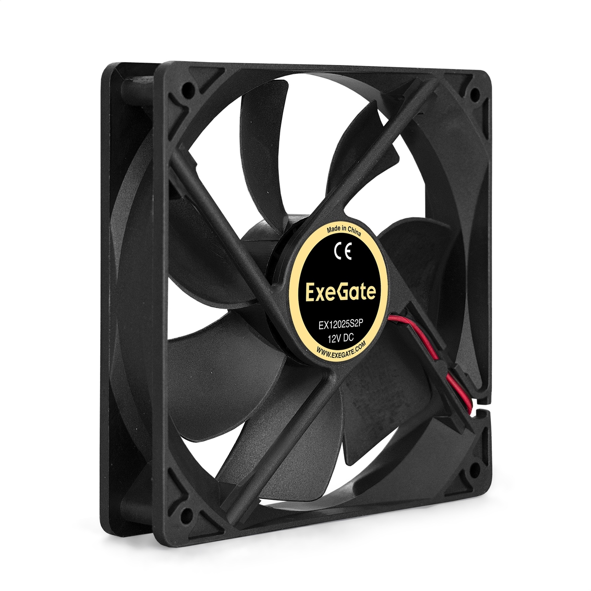Вентилятор ExeGate EX12025BM, 120 мм, 1550rpm, 25 дБ, 4-pin Molex, 1шт, черный (EX295245RUS)