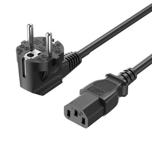 Кабель питания IEC-320-C13-Europlug(M) угловая вилка/прямой штекер, 16А, 1.8 м, черный Vention ZCJ (ZCJBAC)