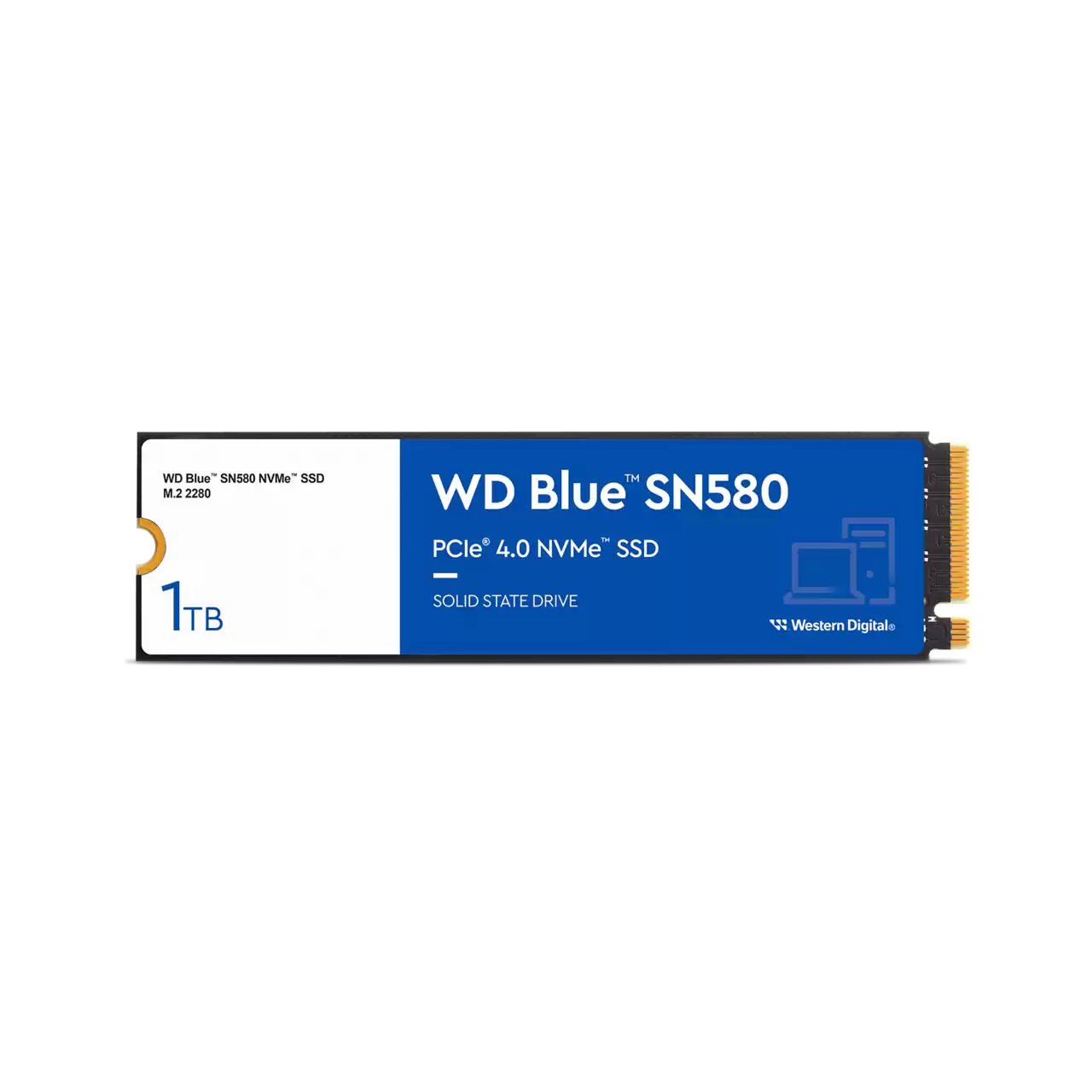 Твердотельный накопитель (SSD) Western Digital 1Tb Blue SN580, 2280, PCIe 4.0 x4, NVMe (WDS100T3B0E) Retail