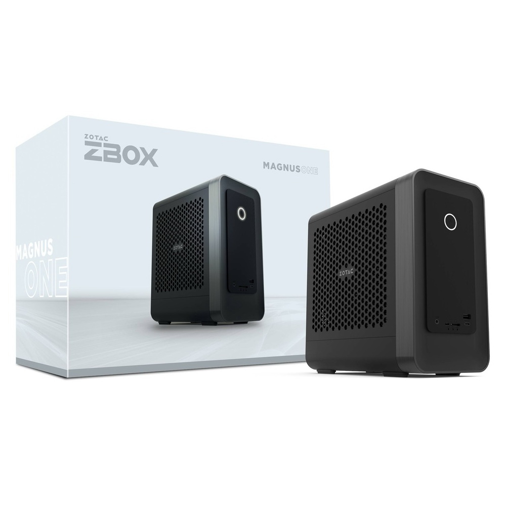 Платформа Zotac ZBOX Magnus One, i7-13700 2.1 ГГц 2xDDR5 SODIMM, 1x2.5 HDD/SSD, 1xM.2 SSD, GeForce RTX4070-12Gb, WiFi, BT, черный (ZBOX-ERP74070C-BE)