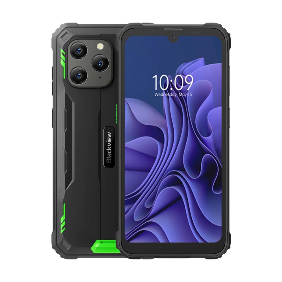 Смартфон Blackview BV5300 Pro, 6.1 720x1560 IPS, MediaTek Helio P35, 4Gb RAM, 64Gb, 3G/4G, NFC, Wi-Fi, BT, Cam, 2-Sim, 6.58 А·ч, USB Type-C, Android 12, зеленый (BV5300 Pro Green)