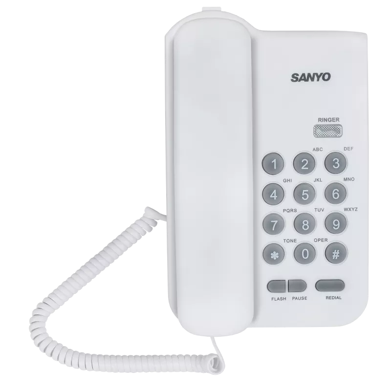 Проводные телефоны Проводной телефон Sanyo RA-S108W, белый (RA-S108W)