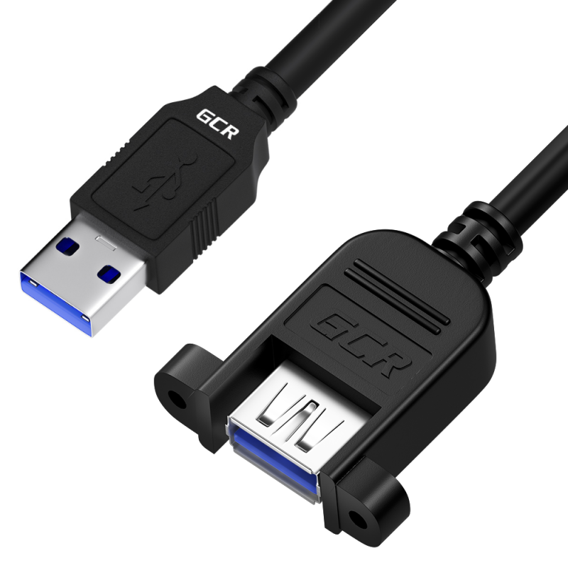 Кабель-удлинитель USB 3.0(Am)-USB 3.0(Af), 3 м, черный, Greenconnect GCR-54570 (GCR-54570)