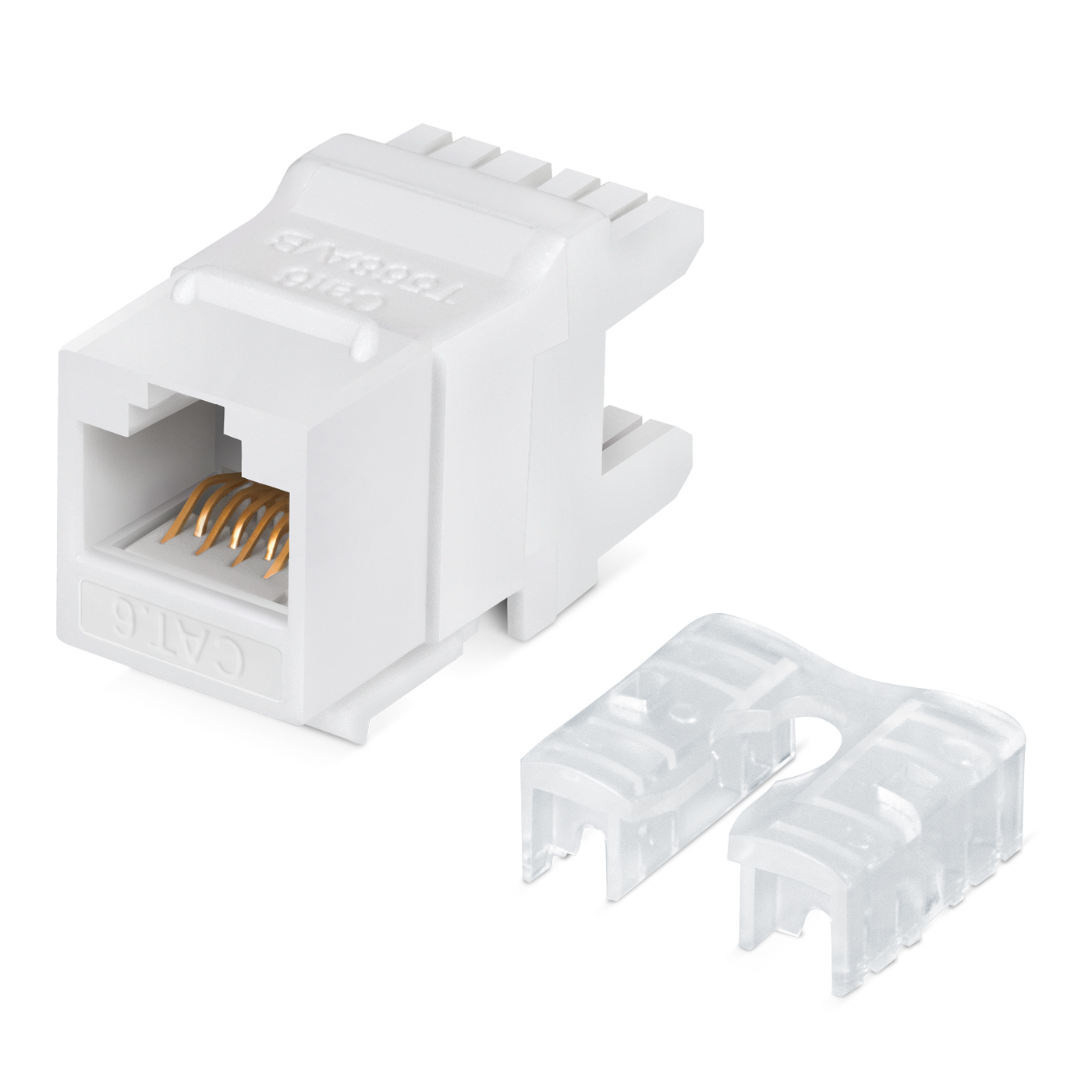 Модули Keystone, вставки Вставка Keystone Cabeus KJ-RJ45-Cat.6-180, RJ-45(8P8C) cat.6, 1 шт., белый (KJ-RJ45-Cat.6-180)