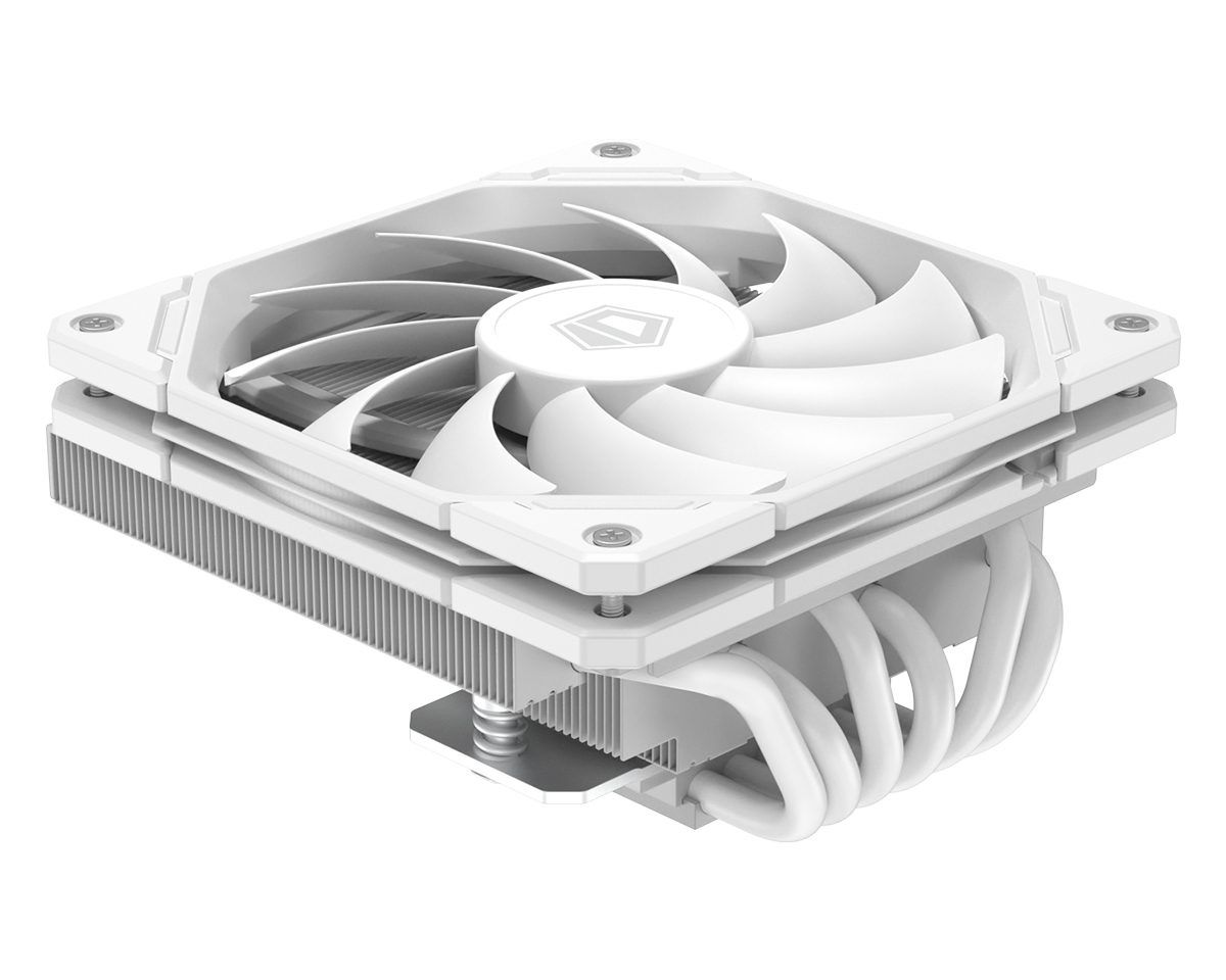 Кулер для процессора ID-COOLING IS-67-XT WHITE для Socket/115x/1200/1700/1851/AM4/AM5, 120 мм, 2200rpm, 35.2 дБА, 150 Вт, 4-pin PWM, Al+Cu