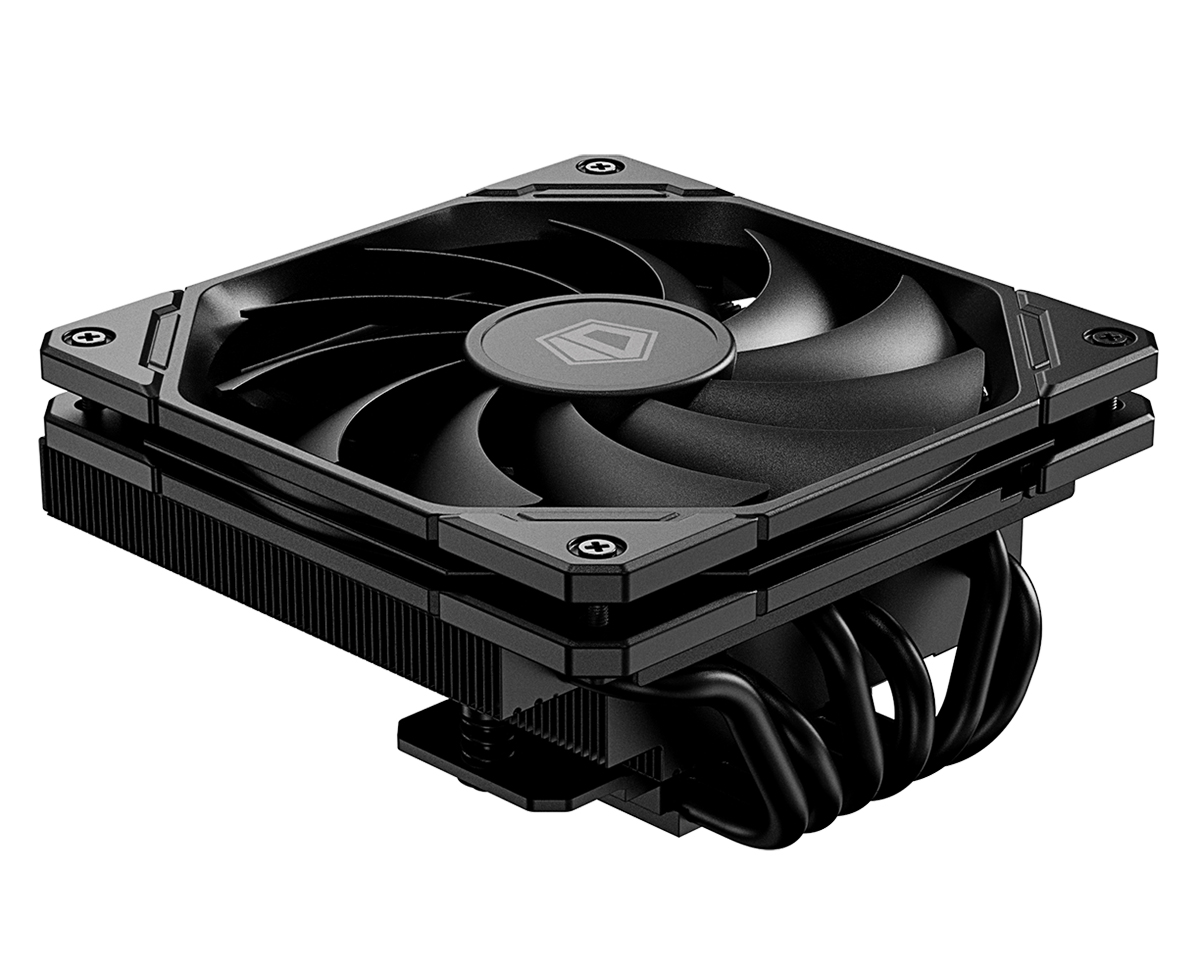 Кулер для процессора ID-COOLING IS-67-XT BLACK для Socket/115x/1200/1700/1851/AM4/AM5, 120 мм, 2200rpm, 35.2 дБА, 150 Вт, 4-pin PWM, Al+Cu