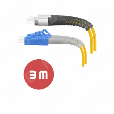 Патч-корд оптический Maxonice, FC/UPC-LC/UPC, одномодовый, 9/125, OS2, двойной, 3 м, LSZH, желтый (MN-PC-FU-LU-SMD3L-3m)