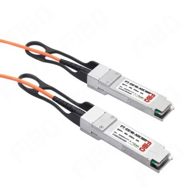 Кабель AOC (Active Optical Cable) FIBO, QSFP+-QSFP+, 40 Гбит/с, 10 м (FT-Q40-AOC10m)