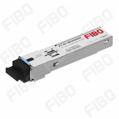 Модуль SFP FIBO, 20 км, SC, Tx:1310 нм, Rx:1490 нм, 1.25 Гбит/с, SM, одинарный, DDM (FT-S1-W3420SD)