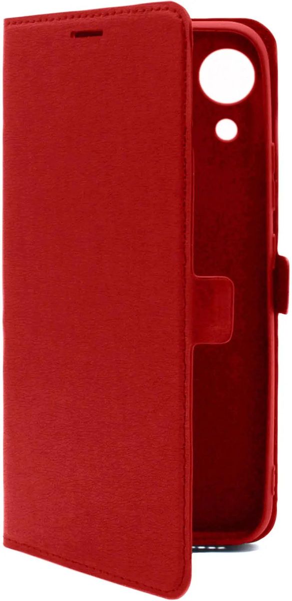  E2E4 Чехол-книжка BoraSCO для смартфона Samsung Galaxy A03 Core, искусственная кожа, красный (40948)