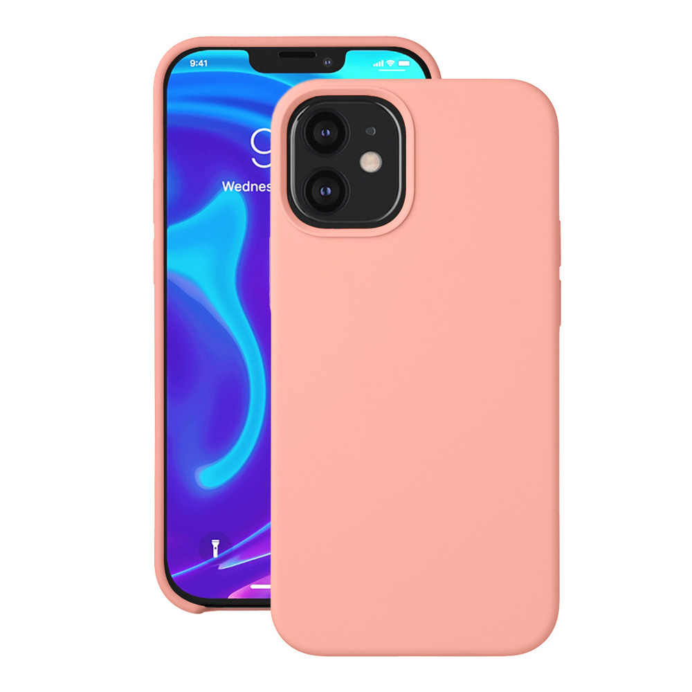 Чехол Deppa Liquid Silicone для смартфона Apple iPhone 12 mini, силикон/микрофибра, розовый (87710)