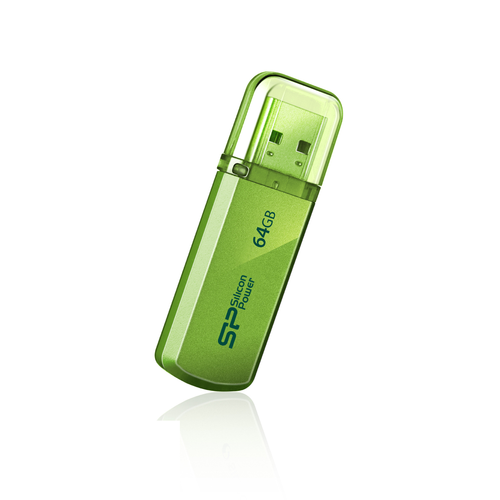 Флешка 64Gb USB 2.0 Silicon Power Helios Helios 101, зеленый (SP064GBUF2101V1N)