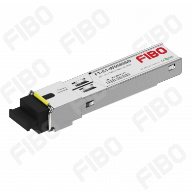 Модуль SFP FIBO, 80 км, SC, Tx:1550 нм, Rx:1490 нм, 1.25 Гбит/с, SM, одинарный, DDM (FT-S1-W5580SD)