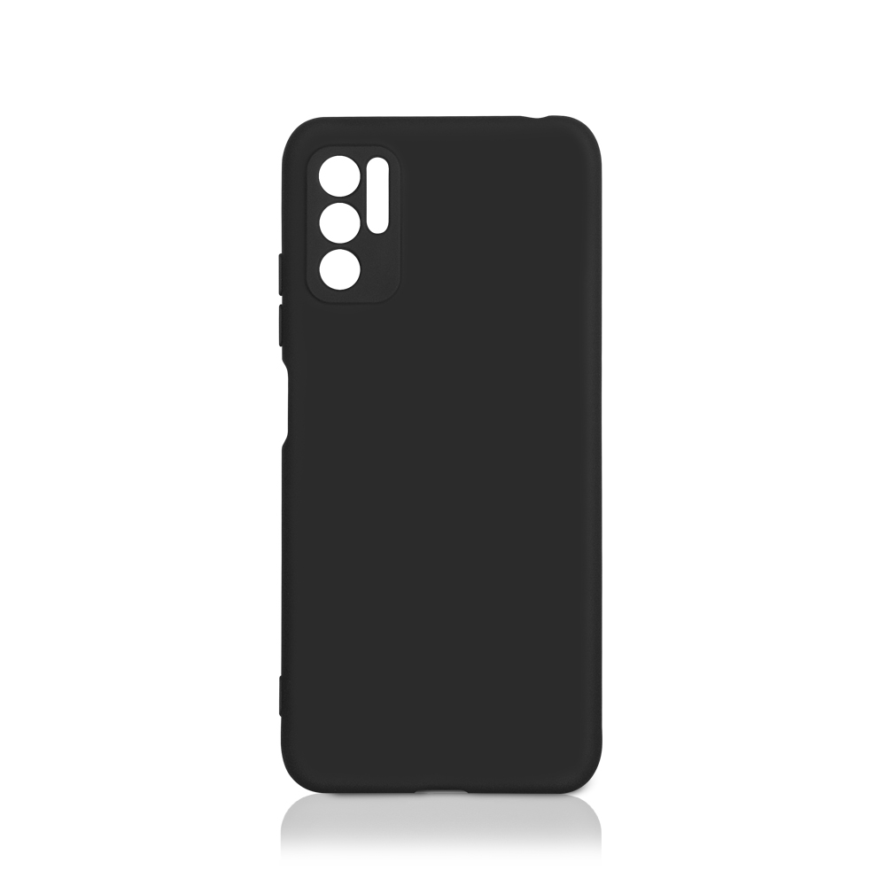 Чехол-накладка DF для смартфона Xiaomi Redmi Note 10, силикон/микрофибра, черный (xiOriginal-22)