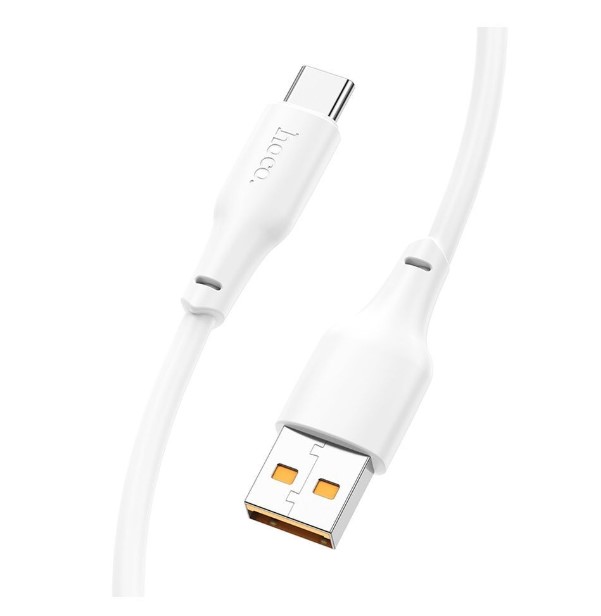 Кабель USB-USB Type-C, экранированный, быстрая зарядка, 3А, 1 м, белый, HOCO Force X93