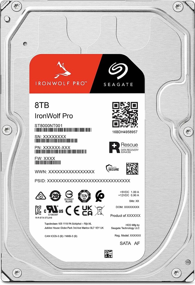 Жесткий диск (HDD) Seagate 8Tb Ironwolf Pro, 3.5, 7200rpm, 256Mb, SATA3 (ST8000NT001)