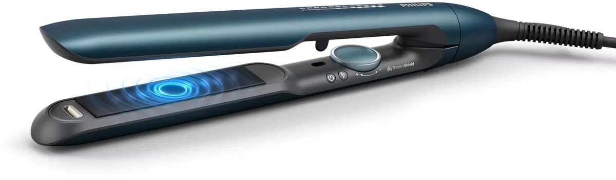  Выпрямитель Philips BHS732/00, 230°C, керамика покрытие, режимов: 12, 2 м, бирюзовый
