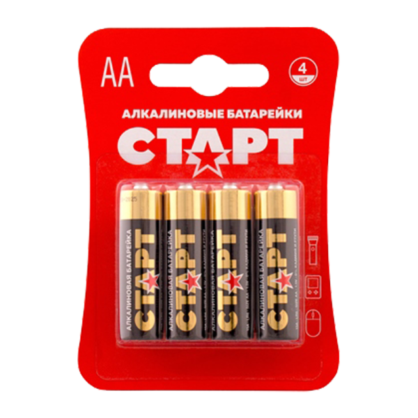 Батарея СТАРТ AA (LR6), 1.5V, 4 шт. (4670012295945)