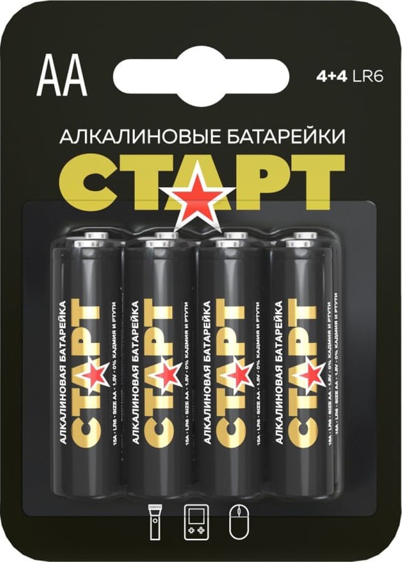 Батарея СТАРТ AA (LR6), 1.5V, 8 шт. (4610116213902)