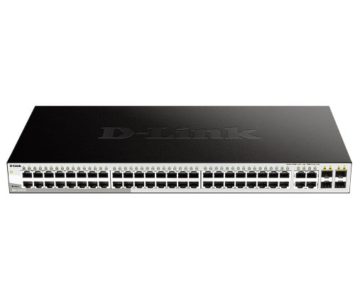 Коммутатор D-Link DGS-1210-52, управляемый, кол-во портов: 48x1 Гбит/с, combo RJ-45/SFP 4x1, установка в стойку (DGS-1210-52/FL2A)