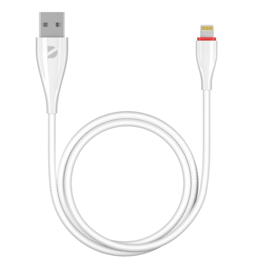 Кабель USB-Lightning 8-pin, быстрая зарядка, 2А, 1 м, белый, Deppa (72291)