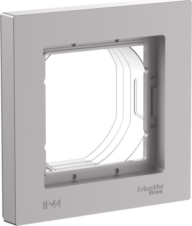 Рамка Schneider Electric AtlasDesign Aqua, 1-пост, алюминий (ATN440301)