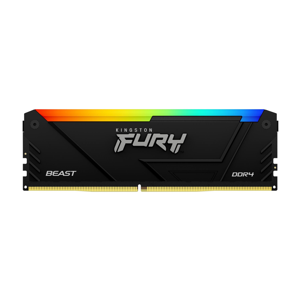 Память DDR4 DIMM 8Gb, 3600MHz, CL17, 1.35V, Kingston, Fury Beast Black RGB (KF436C17BB2A/8) Retail