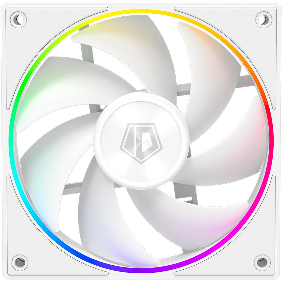 Вентилятор ID-COOLING AF-127-ARGB-W, 120 мм, 2000rpm, 29.9 дБ, 4-pin PWM, 1шт, белый, ARGB подсветка (IDC_AF-127-ARGB-W)