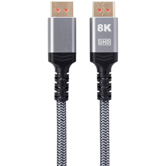 Кабель DisplayPort (M)-DisplayPort (M) 1.4V 4K, 8K, экранированный, 2 м, серебристый iOpen (ACG630-2.0)