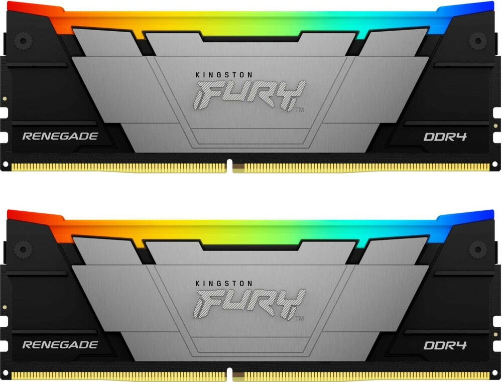 Комплект памяти DDR4 DIMM 64Gb (2x32Gb), 3600MHz, CL18, 1.35V, Kingston, FURY Renegade Black RGB (KF436C18RB2AK2/64) Retail