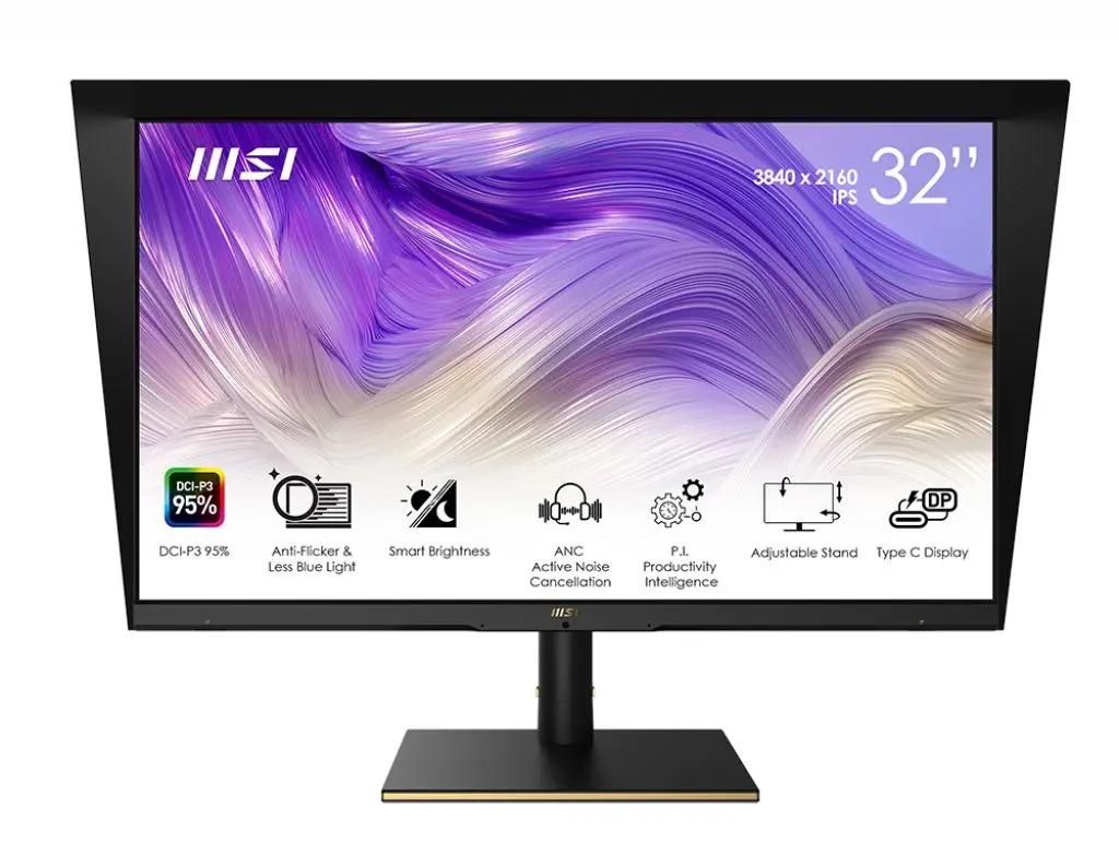 Монитор 32 MSI Summit MS321UP IPS, 3840x2160 (16:9), 400кд/м2, 4 мс, 178°/178°, HDMI, DisplayPort, USB-Hub, черный (9S6-3DA98T-028)