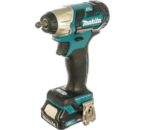 Гайковерт Makita TW160DWAE, аккумуляторный, ударный, 160 Н·м, квадрат 3/8, 2 А·ч, Li-Ion, 12В, два аккумулятора, кейс, 1.2кг