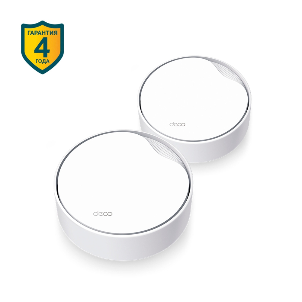 Mesh система TP-LINK Deco X50-PoE, 802.11a/b/g/n/ac/ax, 2.4/5ГГц, до 2976 Мбит/с, LAN 1x1Гбит/с, WAN 1x2.5 Гбит/с, внутренних антенн: 4, комплект 2 (Deco X50-PoE(2-pack))