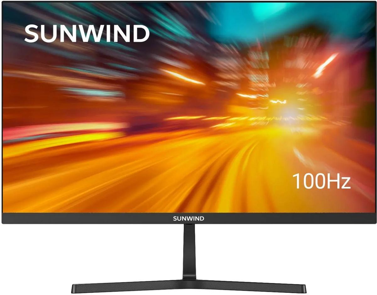 Монитор 27 Sunwind SM-27FI221 IPS, 1920x1080 (16:9), 300кд/м2, 100 Гц, 5 мс, 178°/178°, VGA, HDMI, DisplayPort, черный (sm27sb01)