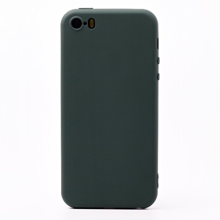 Чехол-накладка ORG Full Soft Touch для смартфона Apple iPhone 5/5s/SE, силикон, темно-зеленый (115008)