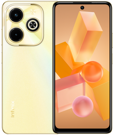 Смартфон Infinix Hot 40i, 6.56 1612x720 IPS, MediaTek Helio G88, 8Gb RAM, 256Gb, 3G/4G, NFC, Wi-Fi, BT, 2xCam, 2-Sim, 5000 мА⋅ч, USB Type-C, Android 13, золотистый (10049760)