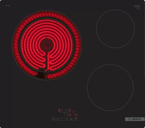  Электрическая варочная панель Bosch PKK611BB2E, 3 конфорки, черный (PKK611BB2E)