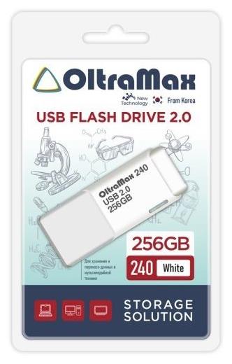 Флешка 256Gb USB 2.0 OltraMax 240, белый (OM-256GB-240-White)