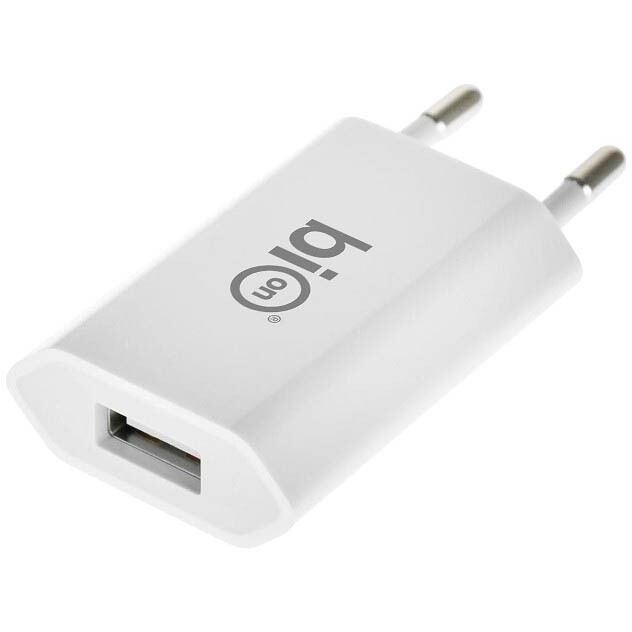  Сетевое зарядное устройство Bion 5 Вт, USB, белый (BXP-ADP-A-5W)