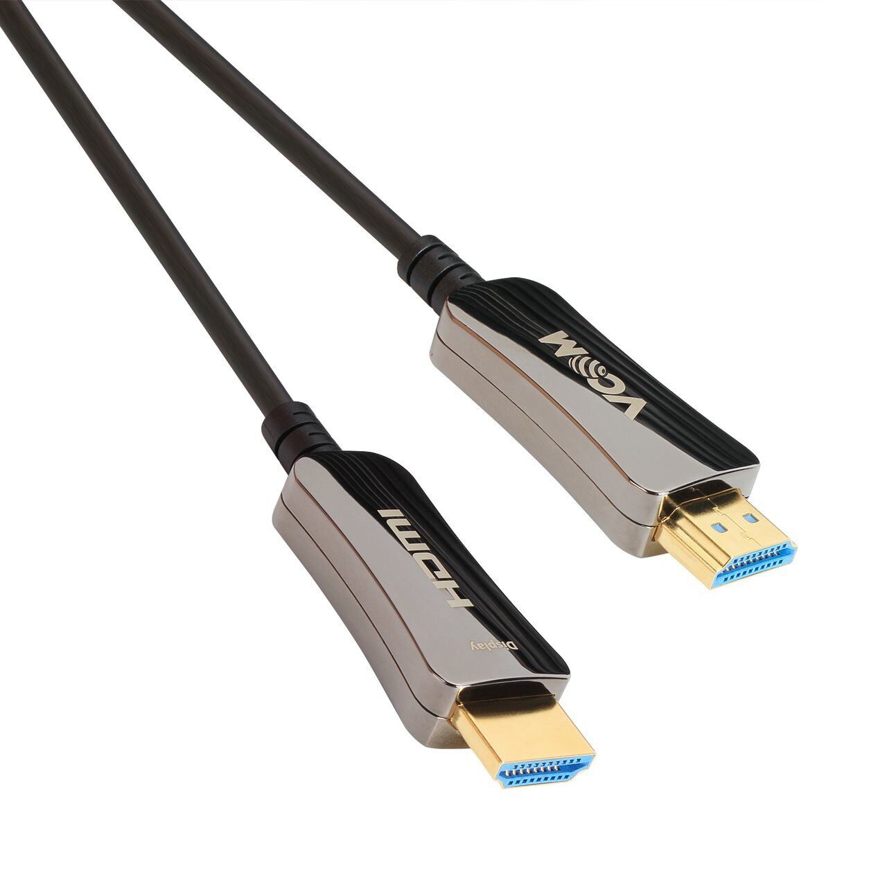 Кабель HDMI(19M)-HDMI(19M) v2.0 4K, экранированный, 10 м, черный/серебристый VCOM (D3742A-10M)