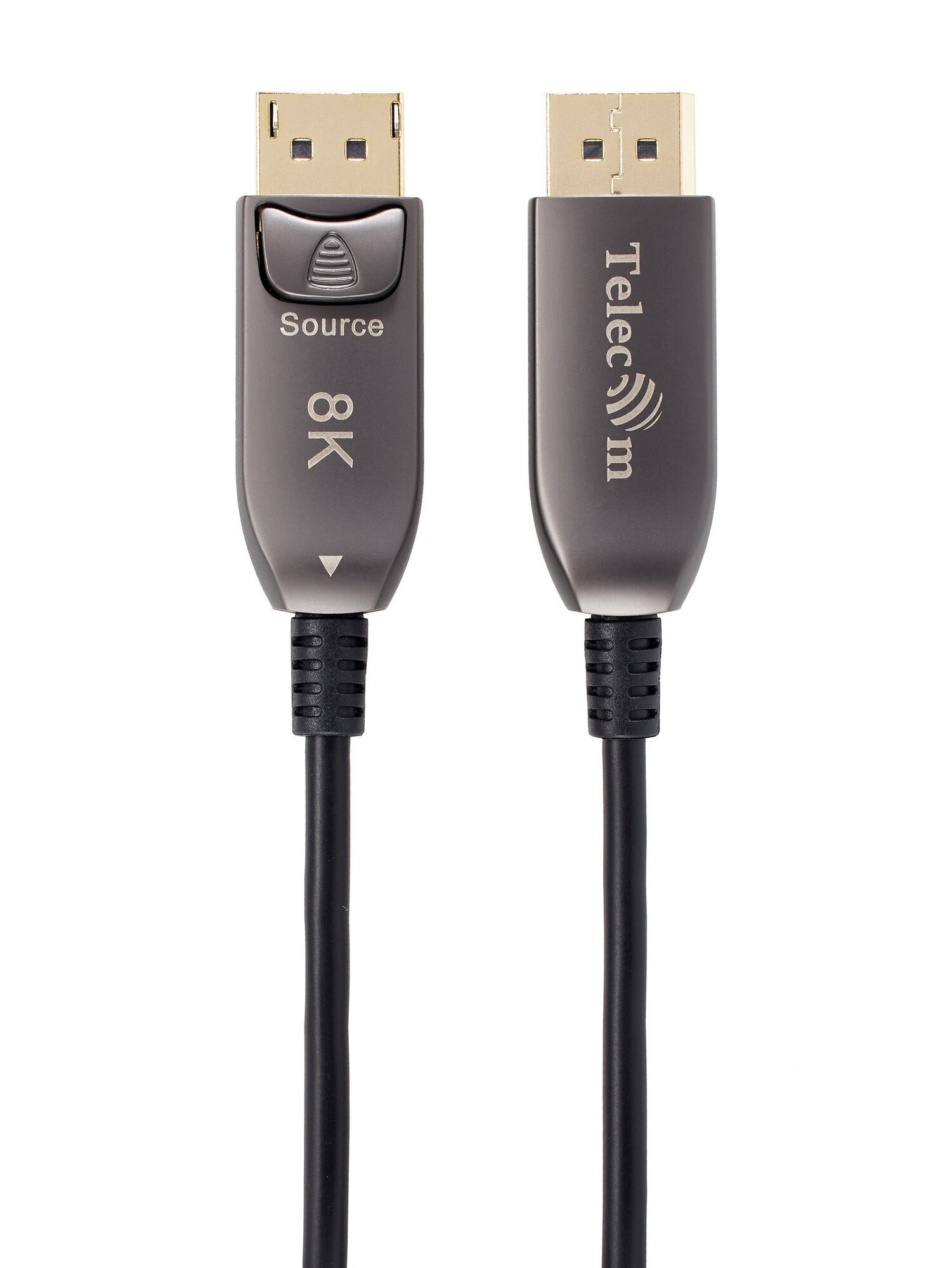 Кабель DisplayPort (M)-DisplayPort (M) v2.1 4K, 8K, экранированный, 5 м, черный/серебристый Telecom (TCG2130-5M)